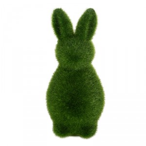Zelená dekorativní figurka králíka Rabbit Flock Green M - Ø 9*21 cm