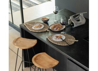 Dřevěný dekorační stojan na láhev s rukojetí - 16*14*17 cm