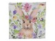 Barevné papírové ubrousky se zajíčkem a květy - 33*33 cm (20ks) Clayre & Eef