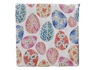 Barevné papírové ubrousky se zdobenými vajíčky - 33*33 cm (20ks)