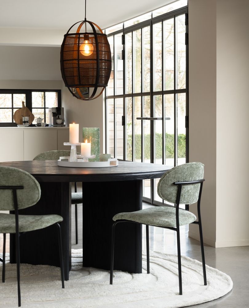 Mintová jídelní čalouněná židle Charlet - 51*55*82 cm J-Line by Jolipa Mintová jídelní čalouněná židle Charlet - 51*55*82 cm J-Line by Jolipa