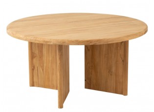 Přírodní kulatý teakový jídelní stůl Corentin - 150*150*75 cm