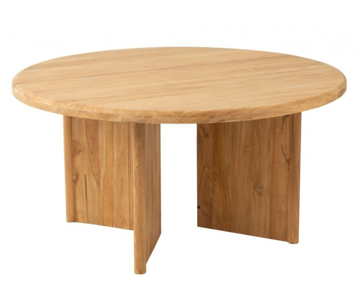 Přírodní kulatý teakový jídelní stůl Corentin - 150*150*75 cm J-Line by Jolipa