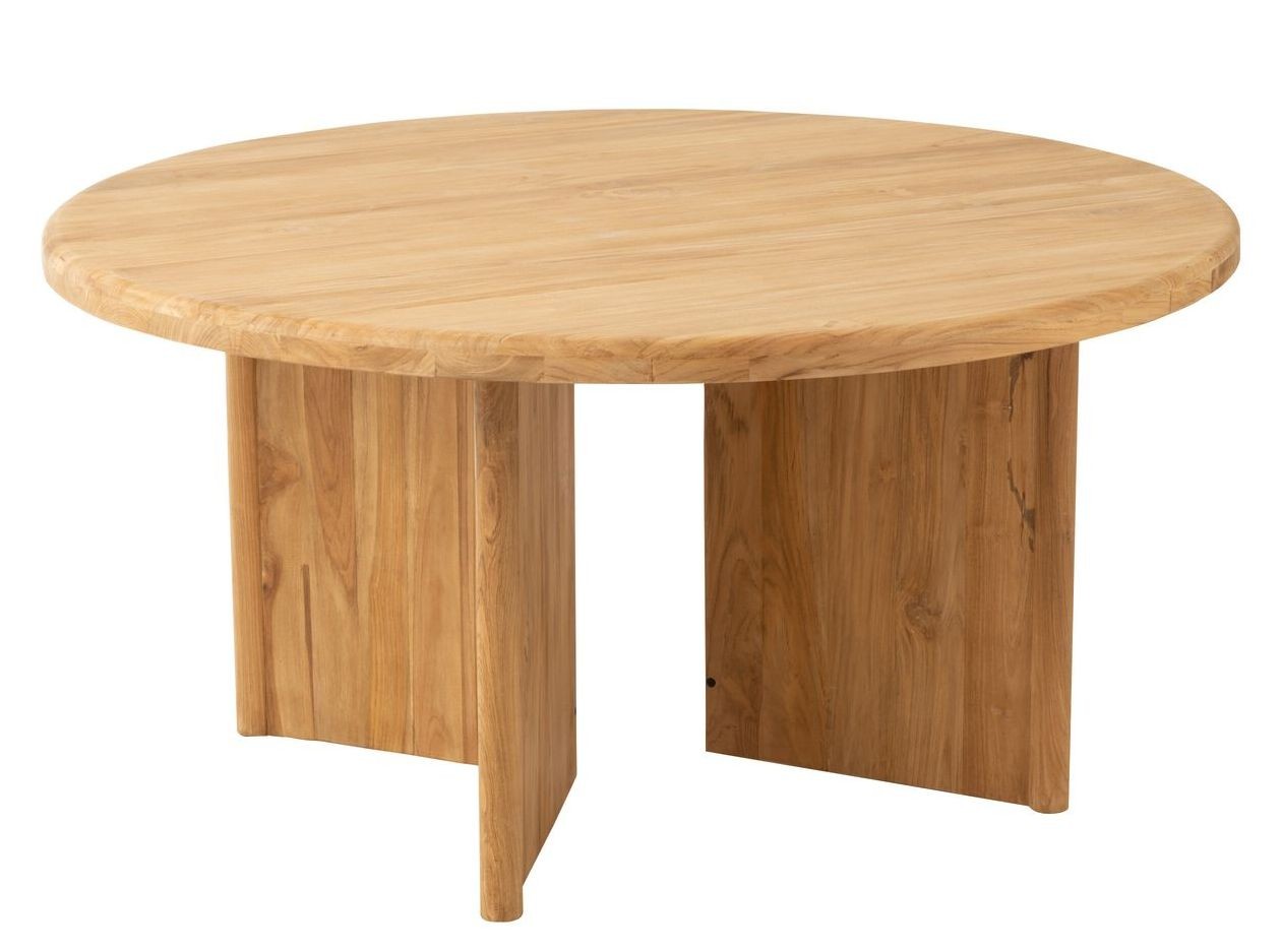 Levně Přírodní kulatý teakový jídelní stůl Corentin - 150*150*75 cm 43763