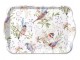 Bílý melaminový tácek s ptáčky Busy Birds - 13*21 cm Ostatn&iacute;