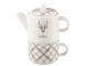 Tea for One s jelenem v krabičce Coffee Deer - 20*9*18 cm / 450/ 200 ml J-Line by Jolipa