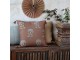 Hnědý bavlněný povlak na polštář s květinovým vzorem Aix Quilt - 50*50 cm Chic Antique