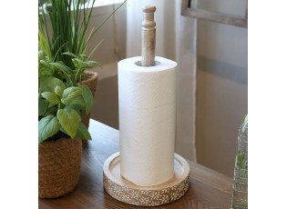 Stojan na kuchyňské utěrky z mangového dřeva s řezbami Tours - 18*36 cm