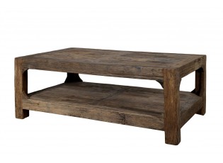 Hnědý dřevěný koferenční stůl s policí Grimaud Unit - 127*76*46 cm