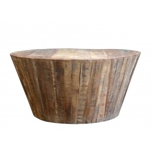Hnědý dřevěný koferenční stůl Grimaud Unit - Ø 92*43 cm
