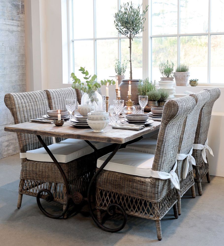 Starý francouzský jídelní stůl ze dřeva a kovu Marseille - 200*100*77 cm Chic Antique Starý francouzský jídelní stůl ze dřeva a kovu Marseille - 200*100*77 cm Chic Antique