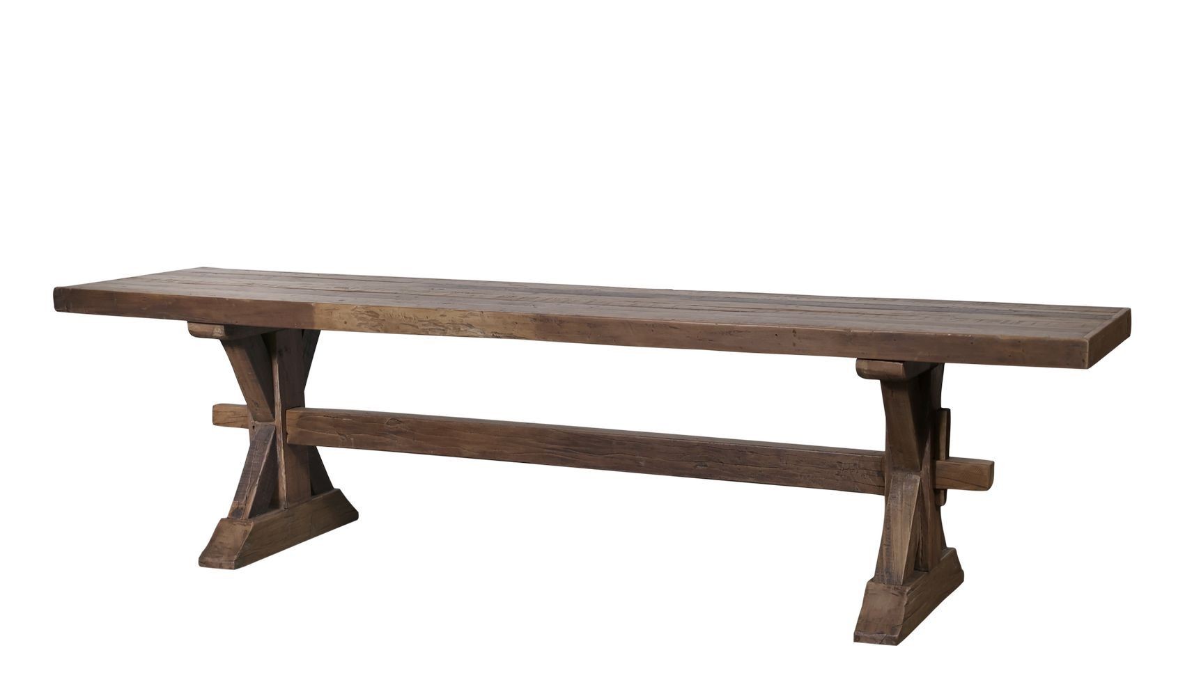 Hnědá lavice z recyklovaného dřeva Grimaud - 180*38*45 cm