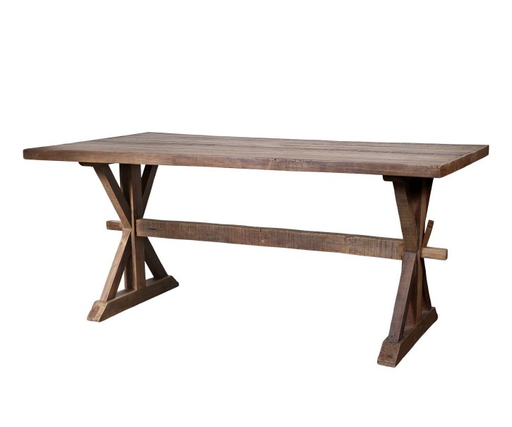 Hnědý dřevěný jídelní stůl Grimaud - 180*90*76 cm Chic Antique