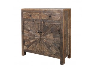 Hnědá antik dřevěná komoda z recyklovaného dřeva Grimaud - 90*41*100 cm