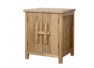 Přírodní dřevěná skříňka se 2 dvířky Chennia - 45*40*55 cm