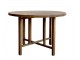 Hnědý dřevěný kulatý jídelní stůl Franne - Ø 120*78 cm Chic Antique