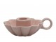 Růžový keramický svícen ve tvaru květu Massy - Ø 10*4 cm Chic Antique