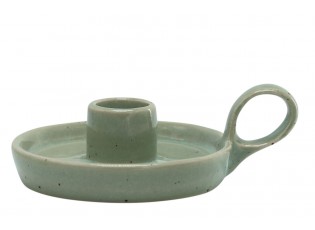 Zelený keramický svícen s očkem Massy - Ø 10*4 cm