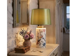 Stolní lampa se zeleným stínidlem Japonais – Ø 27*35 cm E27/max 1*60W