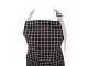 Černá dámská kostkovaná kuchyňská zástěra - 69*68 cm Clayre & Eef