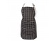 Černá dámská kostkovaná kuchyňská zástěra - 69*68 cm Clayre & Eef