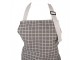 Šedá dámská kostkovaná kuchyňská zástěra - 69*68 cm Clayre & Eef