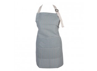 Béžovo-modrá pruhovaná dámská kuchyňská zástěra - 69*68 cm