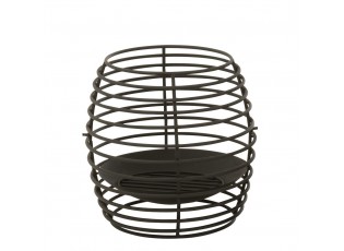 Černo-hnědé železné kulaté ohniště Tippo - Ø 40*40 cm