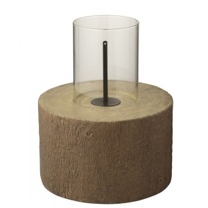 Hnědý stolní biokrb ve tvaru kmene stromu Brasero Trunk - Ø 41*51 cm