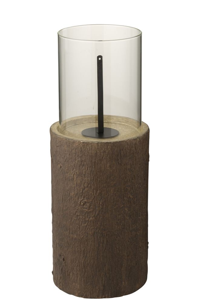 Levně Hnědý biokrb ve tvaru kmene stromu Brasero Trunk - Ø 23*65 cm 55493