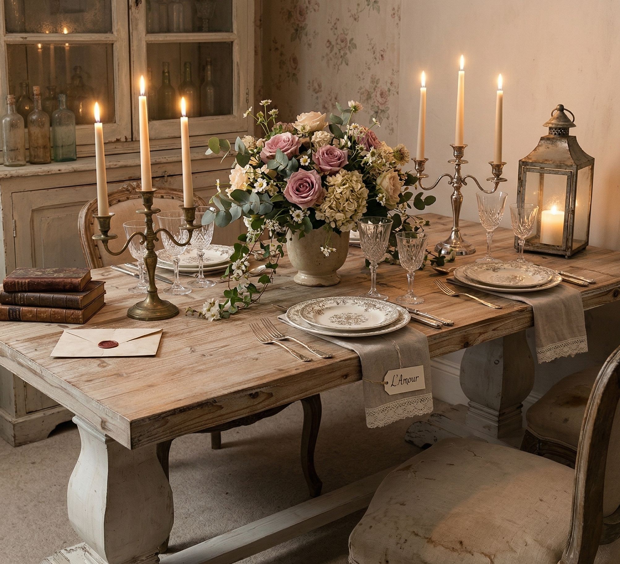 Dřevěný vintage jídelní stůl Archambault - 190*101*80 cm Clayre & Eef Dřevěný vintage jídelní stůl Archambault - 190*101*80 cm Clayre & Eef