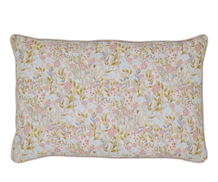 Růžovo-modrý povlak na polštář s květy Aix Wild Flowers - 35*50 cm Chic Antique