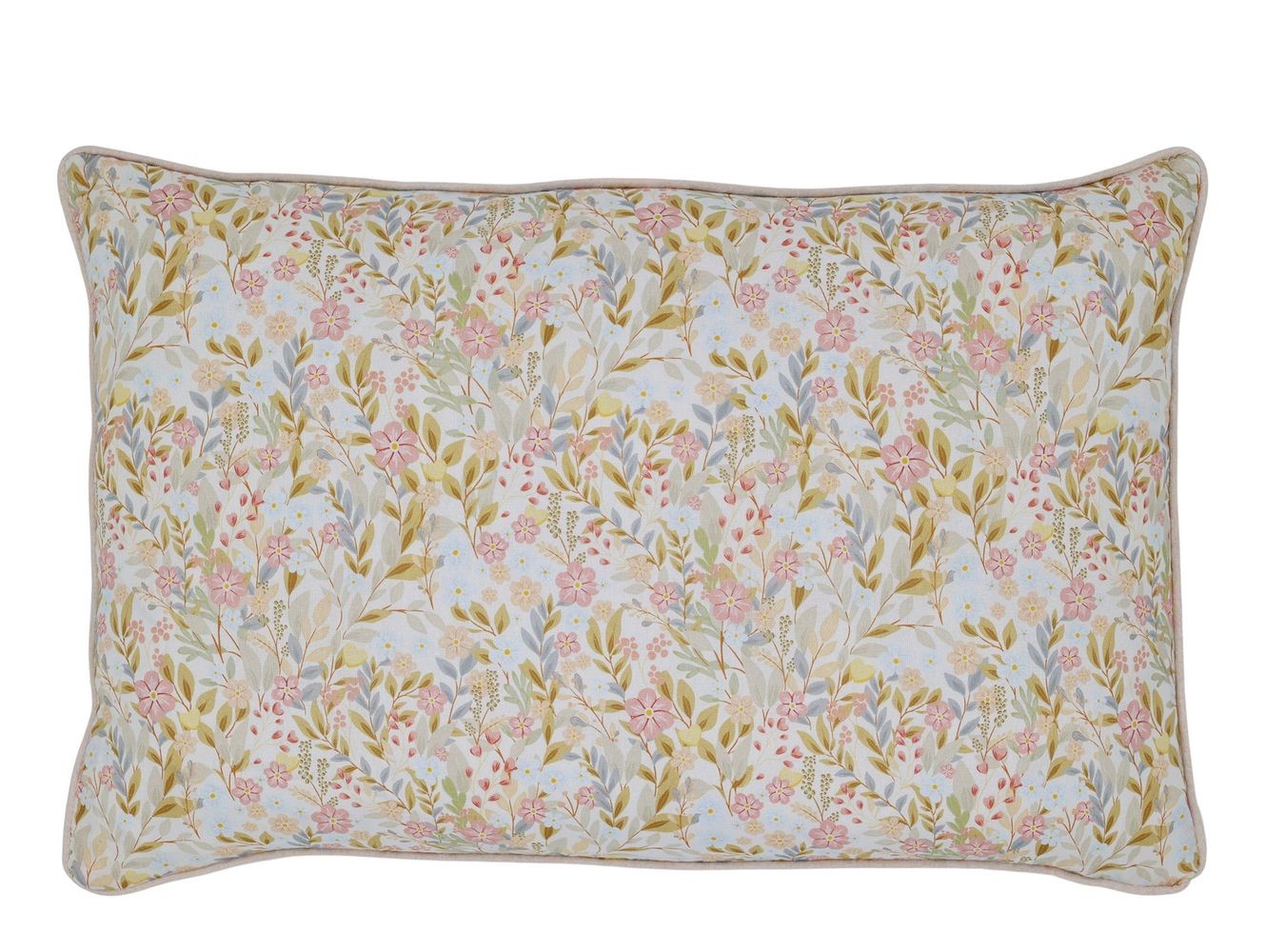 Růžovo-modrý povlak na polštář s květy Aix Wild Flowers - 35*50 cm