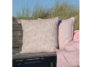 Růžovo-modrý povlak na polštář s květy Aix Wild Flowers - 50*50 cm