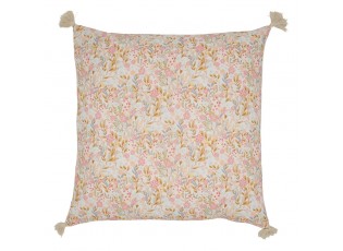 Růžovo-modrý povlak na polštář s květy Aix Wild Flowers - 50*50 cm