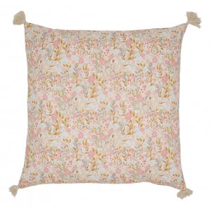 Růžovo-modrý povlak na polštář s květy Aix Wild Flowers - 50*50 cm