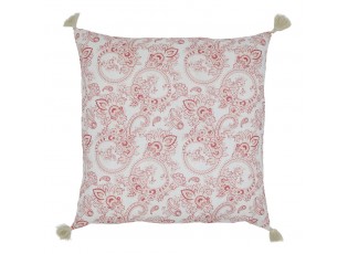 Bílo-růžový povlak na polštář s květy Aix Paisley Flowers - 50*50 cm