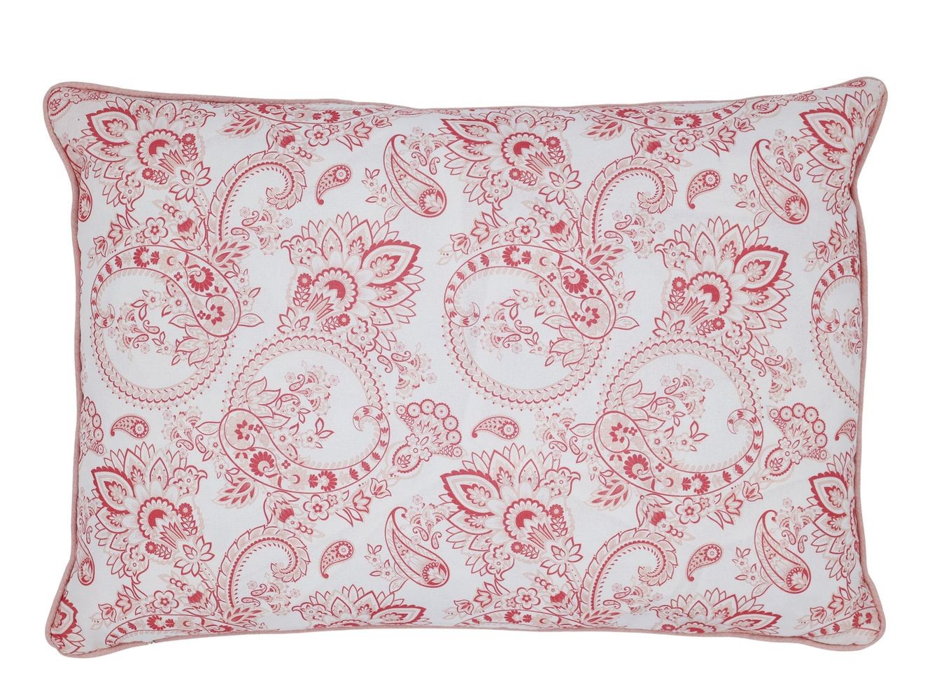 Bílo-růžový povlak na polštář s květy Aix Paisley Flowers - 35*50 cm