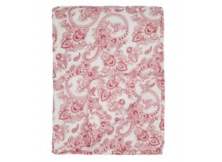 Bílo-růžový prošívaný přehoz s květy Aix Paisley Flowers - 130*180 cm