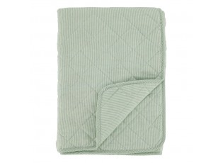 Zelený pruhovaný prošívaný přehoz Aix Quilt - 130*180 cm