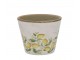 Béžový antik keramický květináč s citróny Limone Blossom - Ø 13*10 cm Chic Antique