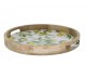 Dřevěný mangový podnos s citróny Limone Blossom - Ø 35*4 cm Chic Antique