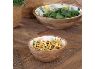 Dřevěná mangová miska s citróny Tours Limone Blossom - Ø 15*7 cm / 500ml