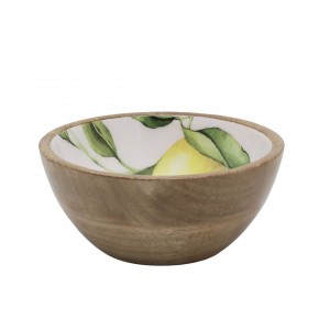 Dřevěná mangová miska s citróny Tours Limone Blossom - Ø 15*7 cm / 500ml