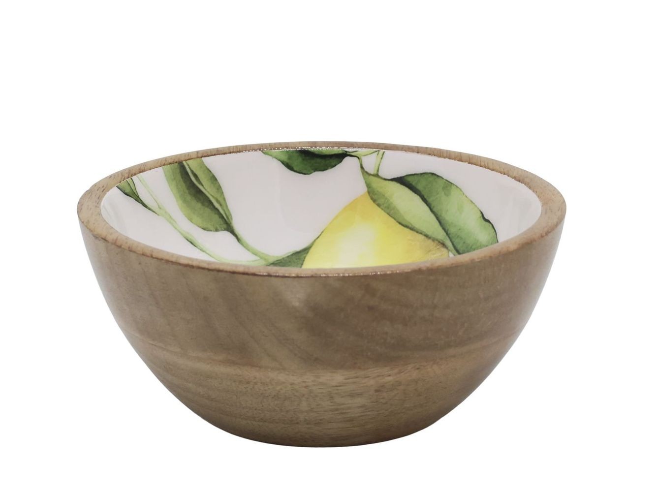 Levně Dřevěná mangová miska s citróny Tours Limone Blossom - Ø 15*7 cm / 500ml 61097200