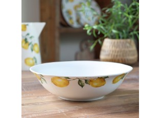 Porcelánová mísa s citróny Maison Limone Blossom - Ø 24*7 cm / 1400 ml
