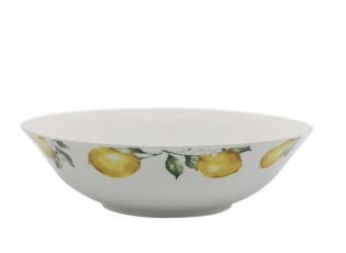Porcelánová mísa s citróny Maison Limone Blossom - Ø 24*7 cm / 1400 ml