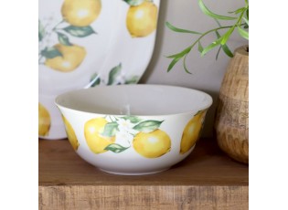 Porcelánová miska s citróny Maison Limone Blossom - Ø 14*6 cm / 480 ml