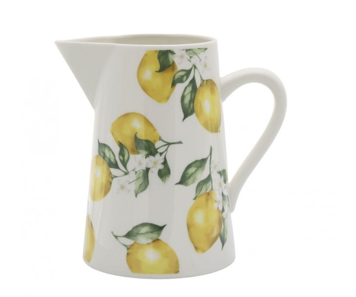 Porcelánový džbán s citróny Maison Limone Blossom - 11*17 cm / 1100 ml Chic Antique