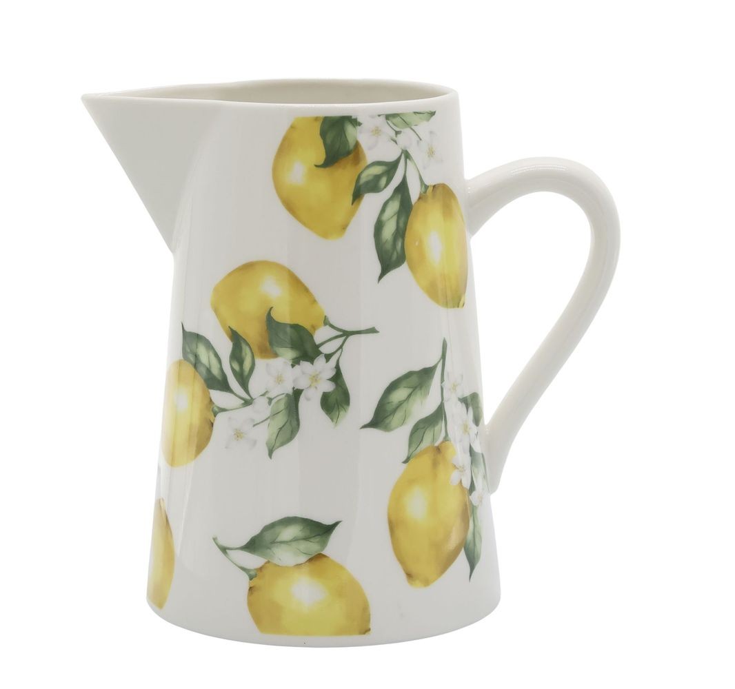 Porcelánový džbán s citróny Maison Limone Blossom - 11*17 cm / 1100 ml